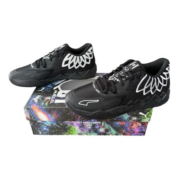 Puma x LaMelo Ball MB.01 Lo Size 12 Black Basketball Sneakers Shoes NIB - Picture 2 of 16